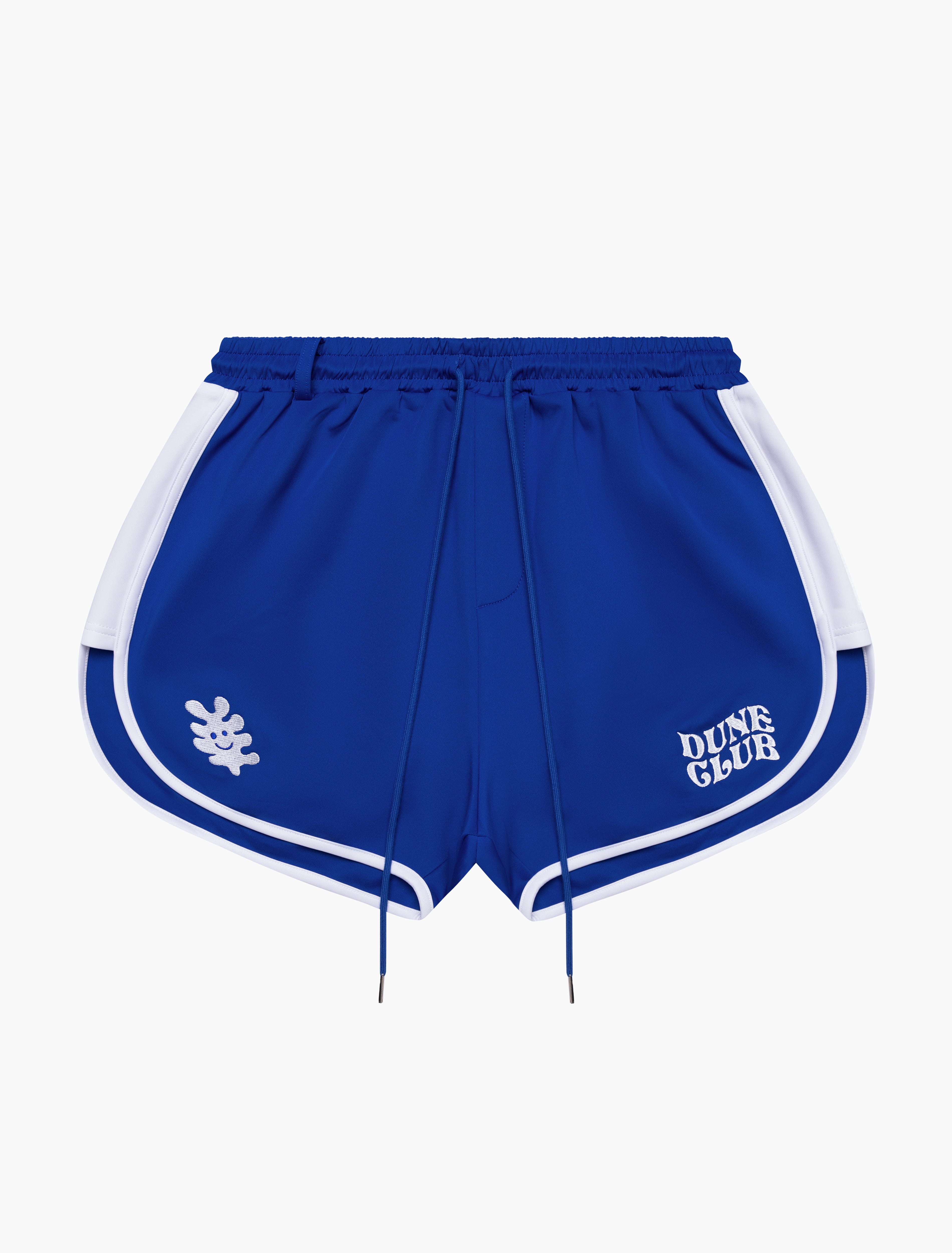 Contrast Trim Drawstring Shorts (Blue)