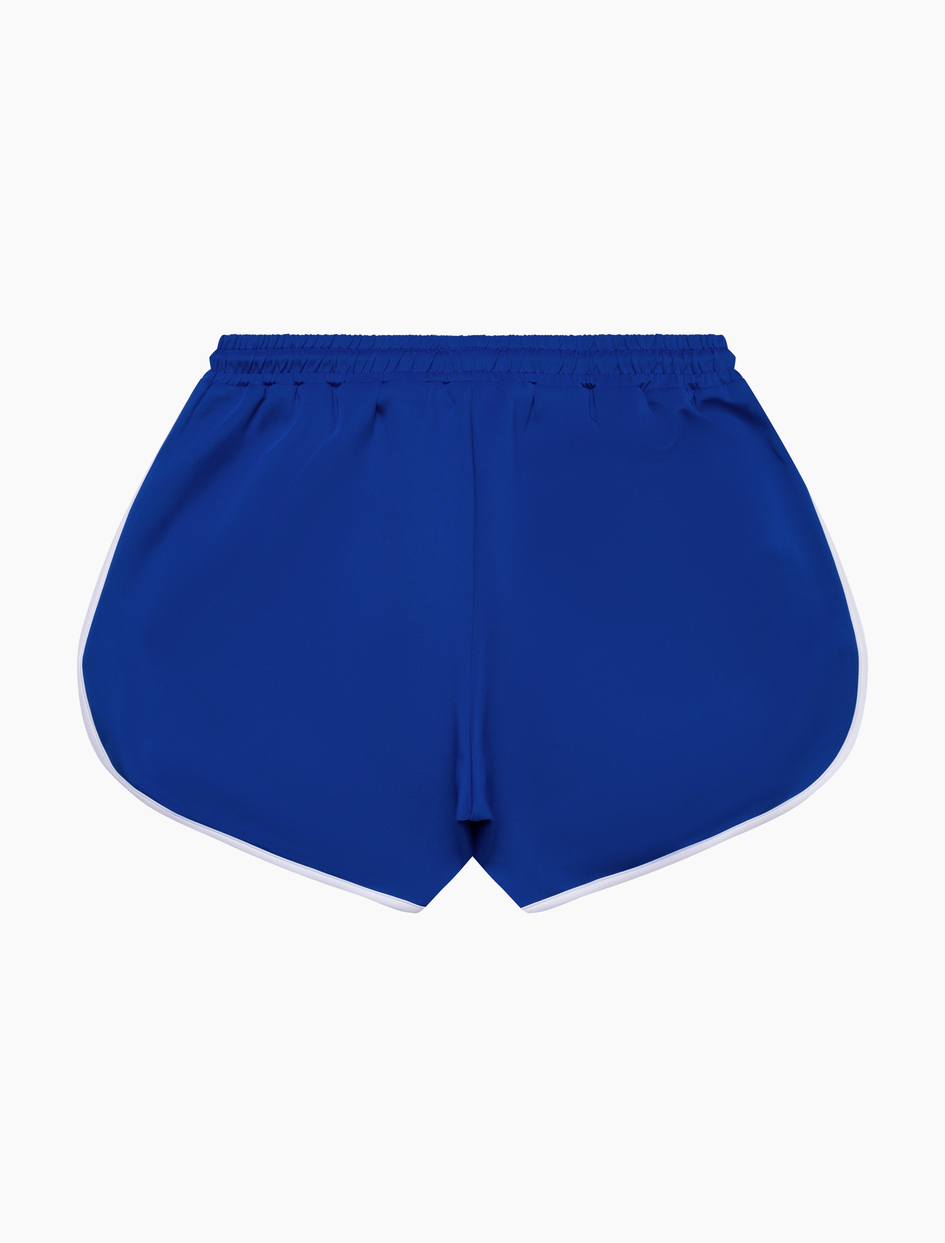 Contrast Trim Drawstring Shorts (Blue)